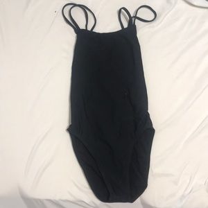 Jolyn- Brooks Onesie, Black Tie-back